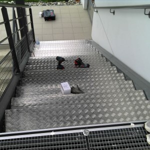 Réalisation d'un escalier en acier